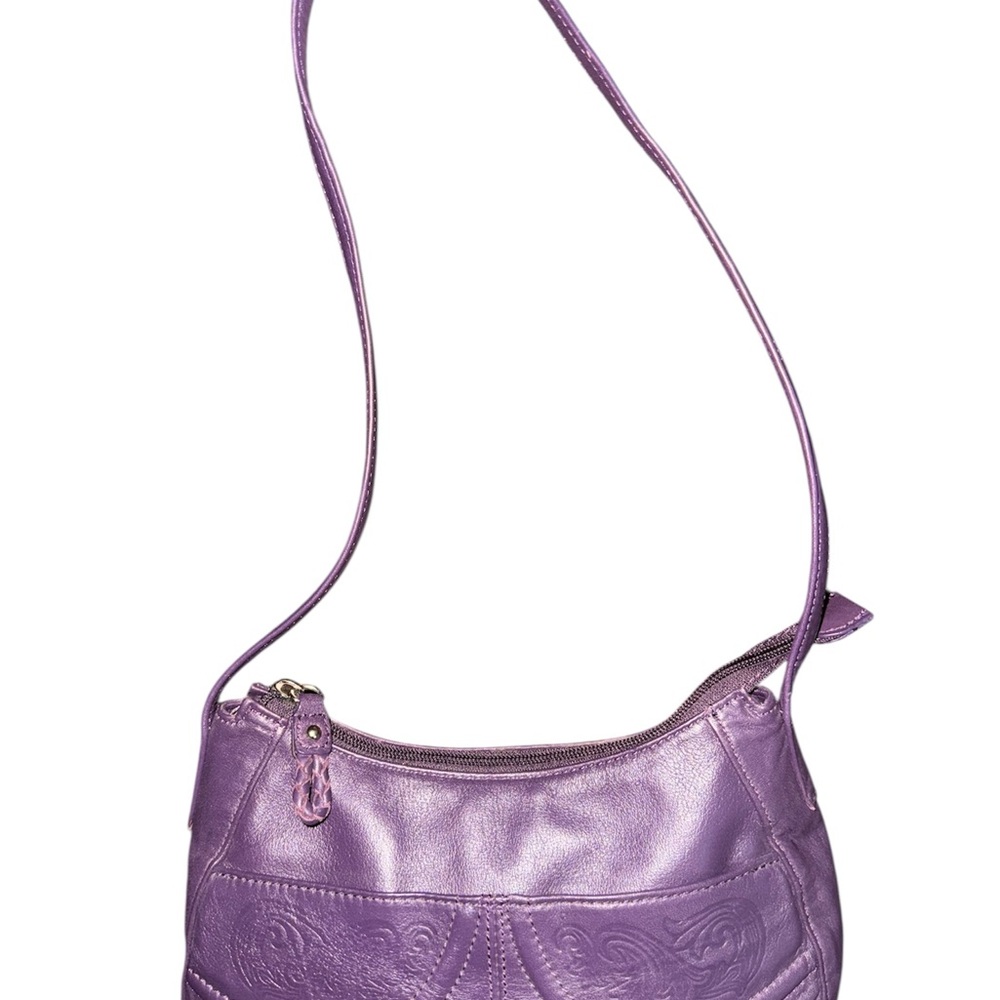 Stone Mountain Accessories Plum Leather Shoulder Bag